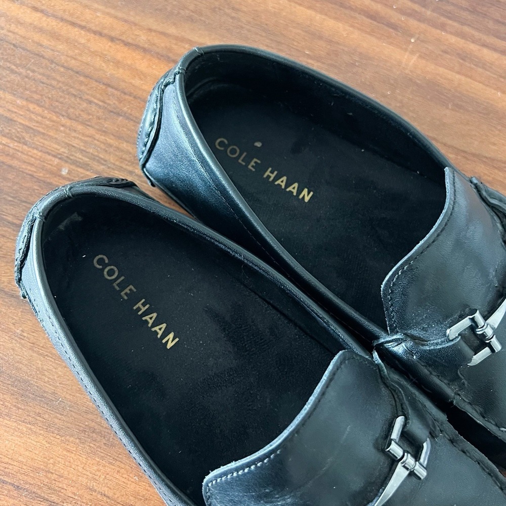 Cole Haan Wyatt Bit Driving Loafer Black Leather Mens Size 10.5M Luxury Classy - Picture 8 of 9